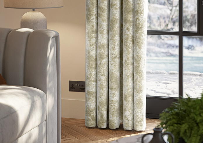 Cyrus Crushed Velvet, Cream - Made to Measure Curtains - Image 5